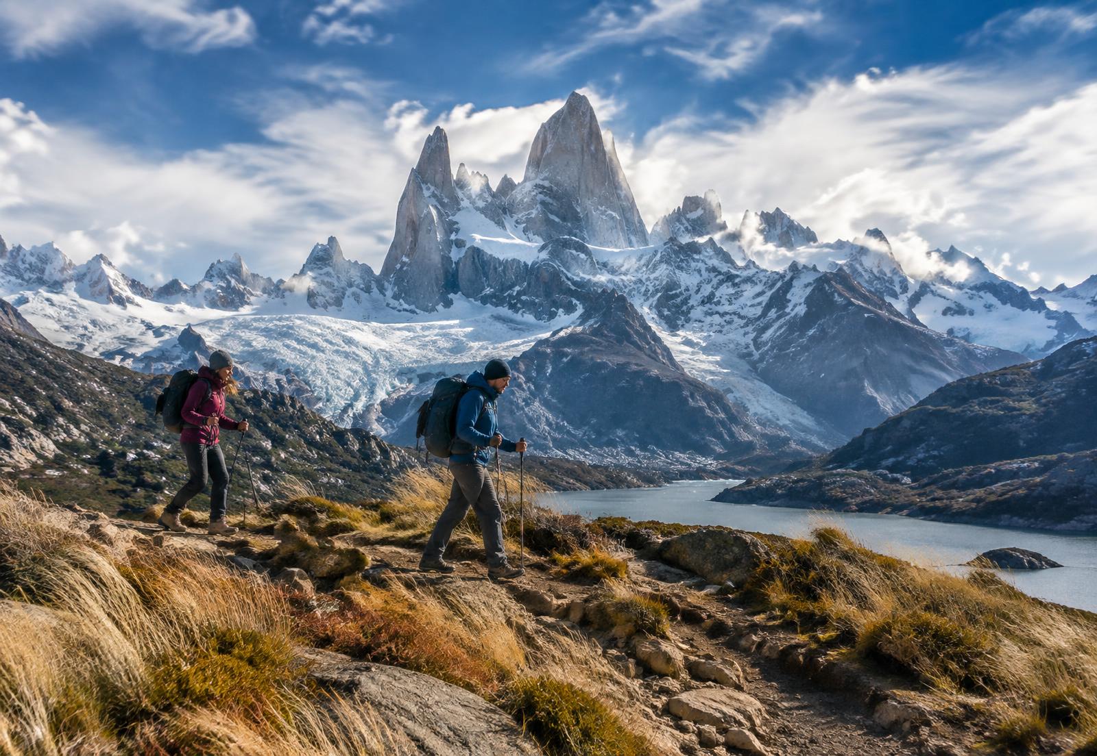 Senderistas en la Patagonia